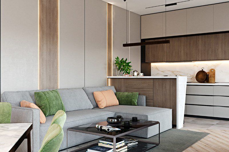 căn nhà 2 phòng ngủ đẹp nhẹ nhàng tinh tế