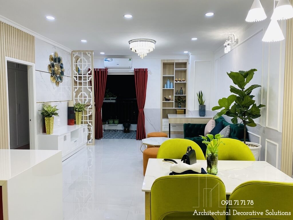 Căn Hộ Với Cách Phối Màu Nội Thất Trẻ Trung