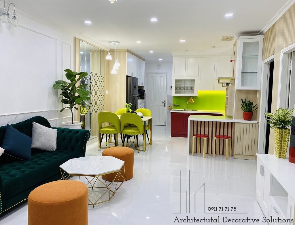 Căn Hộ Với Cách Phối Màu Nội Thất Trẻ Trung
