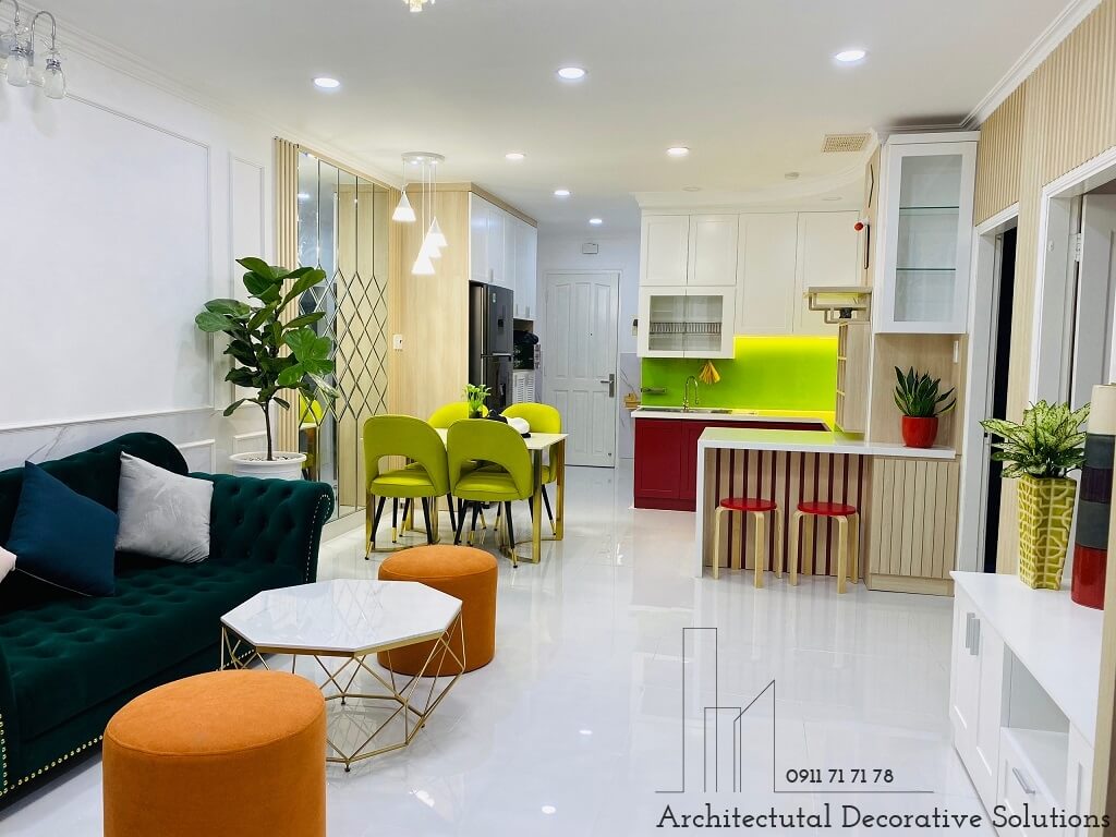 Căn Hộ Với Cách Phối Màu Nội Thất Trẻ Trung