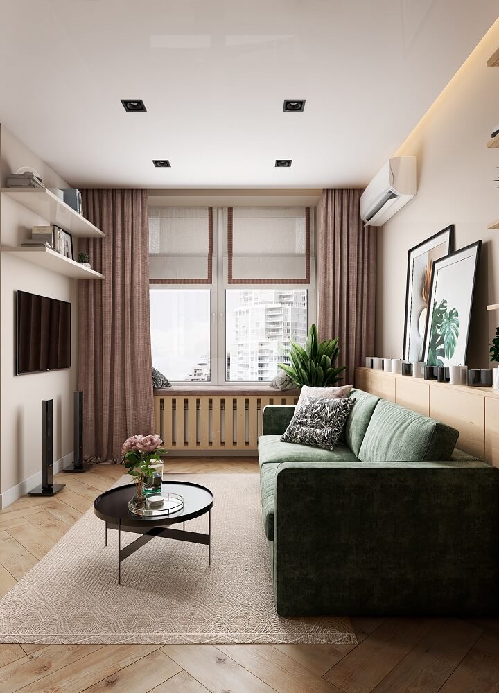 Phối Cảnh 3D Nội Thất Căn Hộ 40m2 Đẹp Cuốn Hút