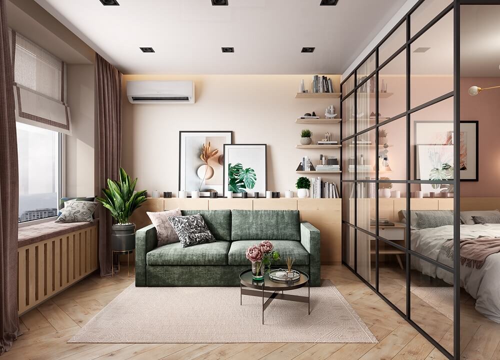 Phối Cảnh 3D Nội Thất Căn Hộ 40m2 Đẹp Cuốn Hút