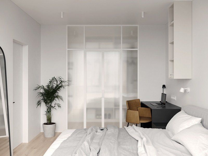 Thiết Kế Nội Thất Căn Hộ Tone Màu Đen Trắng Hiện Đại