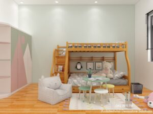 Thiết Kế Nội Thất Căn Hộ Dùng Gỗ Công Nghiệp Tại Bình Dương
