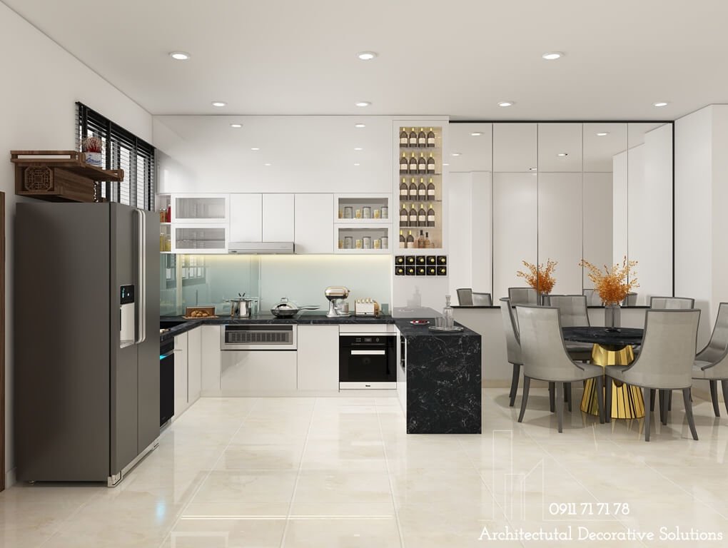 Thiết kế nội thất nhà phố 2 phòng ngủ đẹp tuyệt vời