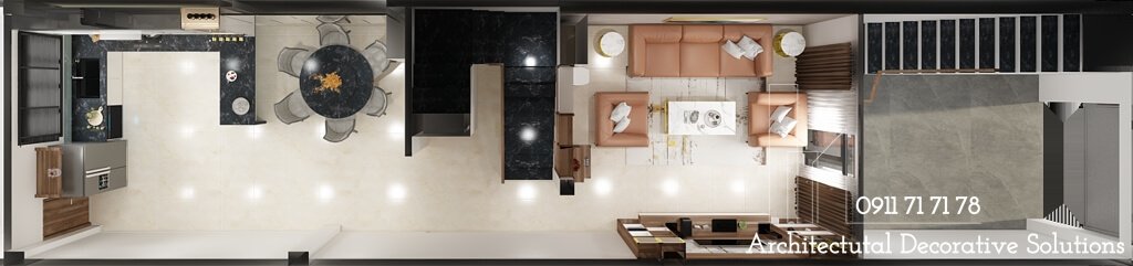 Thiết kế nội thất nhà phố 2 phòng ngủ đẹp tuyệt vời