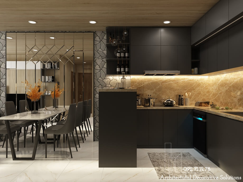 Thiết kế nội thất căn hộ chung cư 1 phòng ngủ Orchard Garden