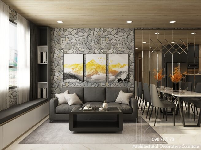 Thiết kế nội thất căn hộ chung cư 1 phòng ngủ Orchard Garden