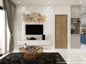Thiết kế nội thất chung cư 2PN tiện nghi tại Bình Dương