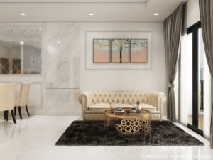 Thiết kế nội thất chung cư 2PN tiện nghi tại Bình Dương