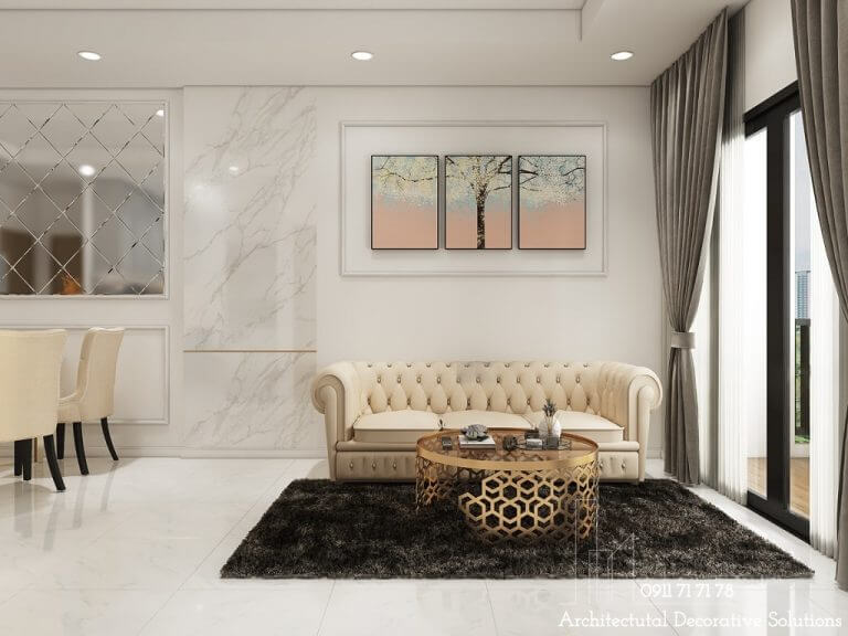 Thiết kế nội thất chung cư 2PN tiện nghi tại Bình Dương