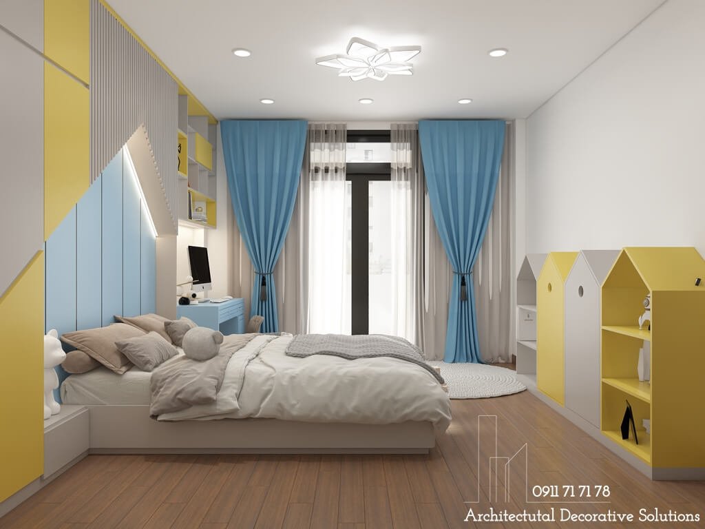 Thiết kế nội thất nhà phố 3 phòng ngủ cao cấp