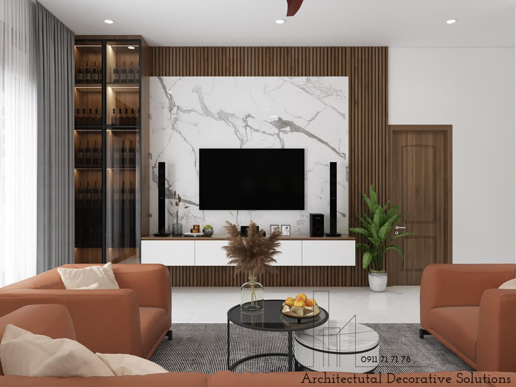 Thiết Kế Nhà Phố Với Nội Thất Màu Cam Sang Trọng