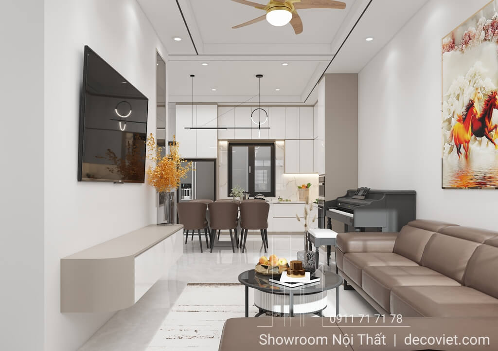 Phối Cảnh 3D Nội Thất Nhà Phố 3 Phòng Ngủ Quận 2