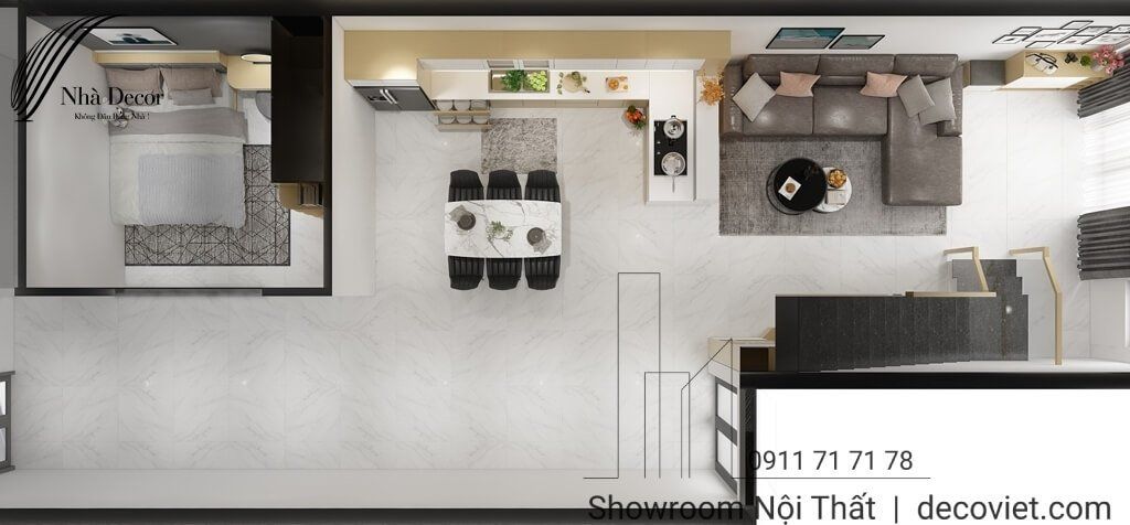 Thiết Kế Nội Thất Tầng Trệt Nhà Phố Tây Ninh