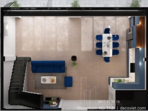 Thiết Kế Thi Công Nội Thất Nhà Phố 2 PN Tại Cà Mau