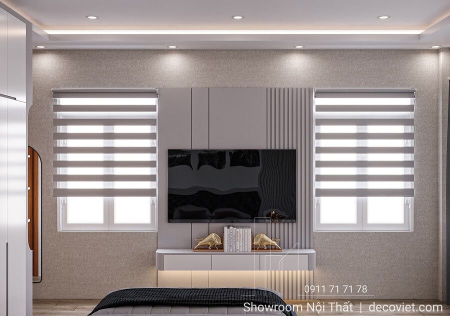 Thiết kế kệ tivi phòng ngủ đại tại Nhà Bè