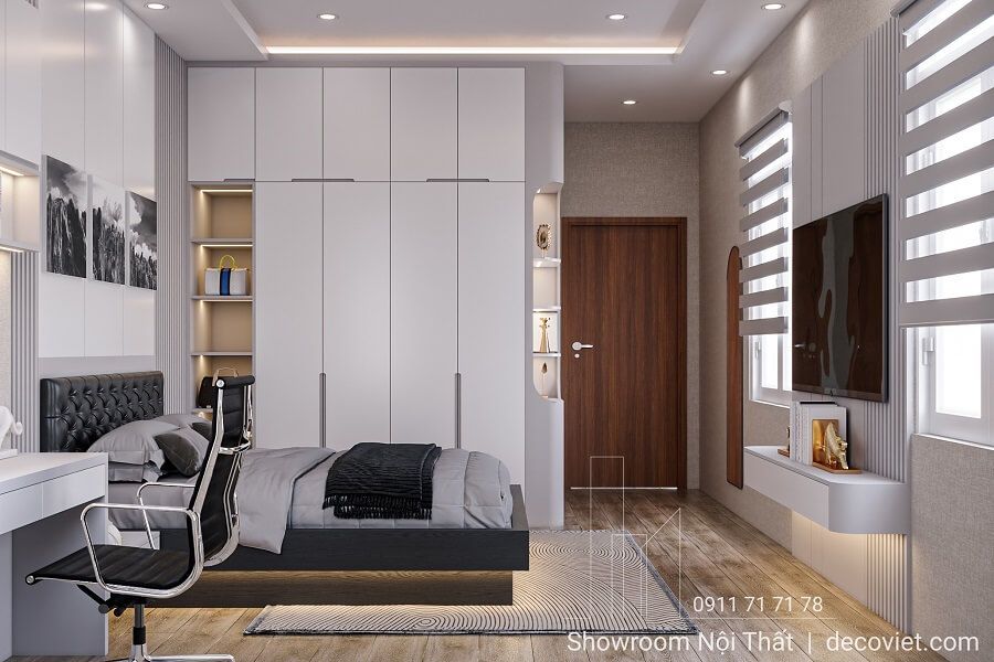 Thiết Kế 4 Phòng Ngủ Nhà Phố Đẹp Sang Trọng Tại Nhà Bè