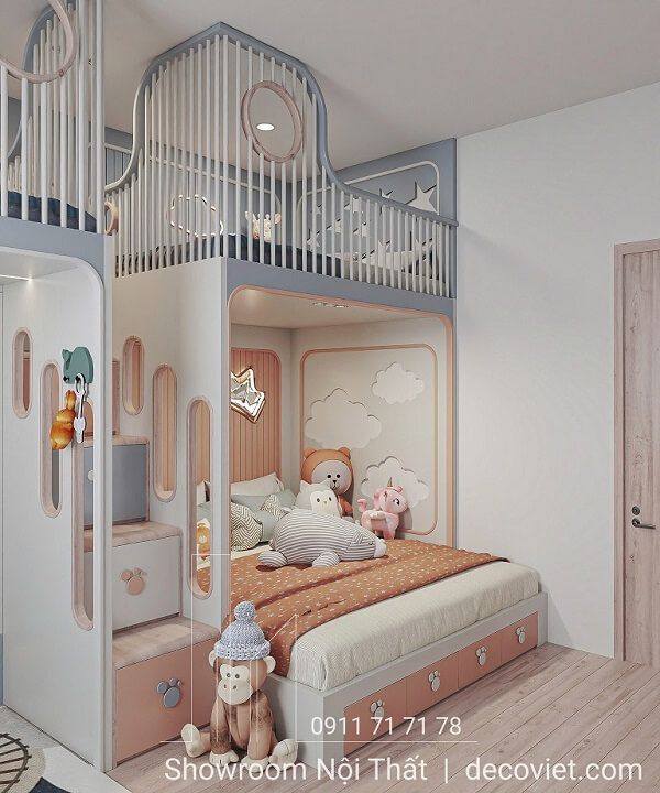 Thiết kế phòng ngủ đôi dễ thương, tiện nghi và hiện đại