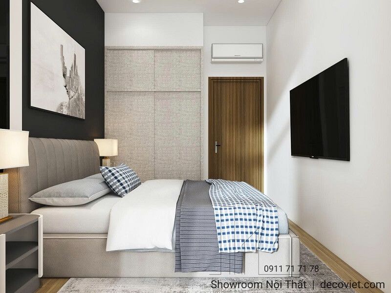 Thiết kế phòng ngủ nhỏ chung cư 2 phòng ngủ tinh tế