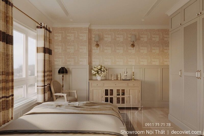 Nội thất phòng ngủ ấm áp tại Sunrise Thủ Dầu Một