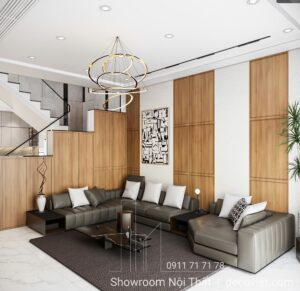 Thiết kế nội thất phòng khách nhà phố hiện đại tại Quận 7