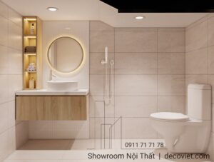 hà vệ sinh nhà phố Quận 7 hiện đại tối giản