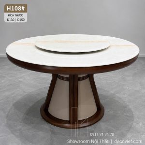 Bàn Ăn Tròn Gỗ 6 Người 3015S