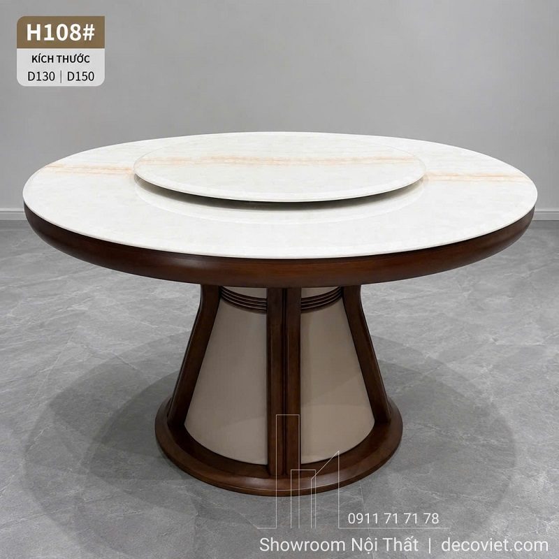 Bàn Ăn Tròn Gỗ 6 Người 3015S