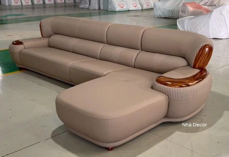 Sofa Gỗ Mun Bọc Da Nhập Khẩu