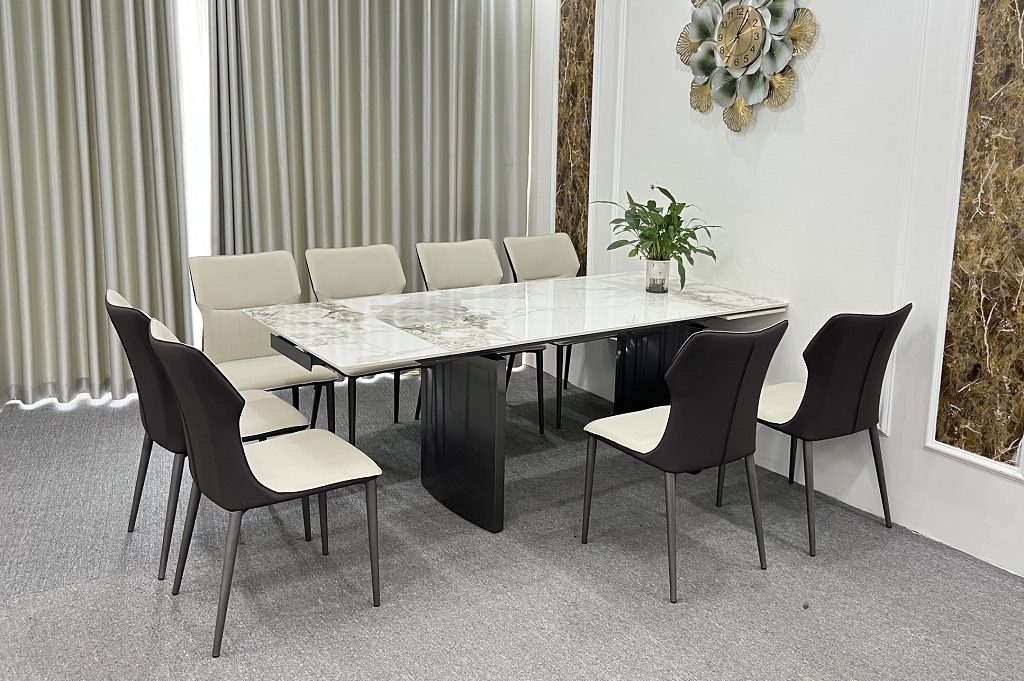 Bàn Ăn Mặt Đá Kéo Dài Nhập Khẩu 1093S