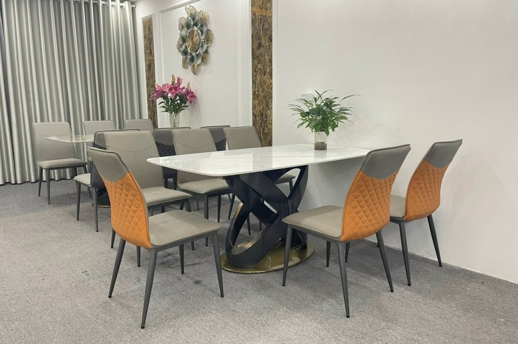BÀN ĂN 6 GHẾ MẶT ĐÁ NHẬP KHẨU 784S