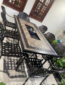 Bàn 8 Ghế Sân Vườn Cao Cấp 2076T