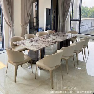 Bàn Ăn 10 Ghế Mặt Đá Cao Cấp 2931S
