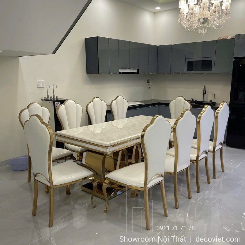 Bàn Ăn 10 Ghế Tân Cổ Điển 2875S