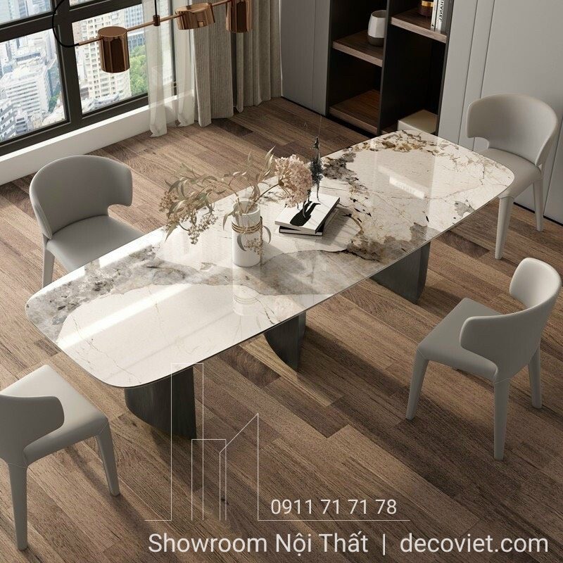 Bàn Ăn 12 Ghế Mặt Đá 3m2 2738S