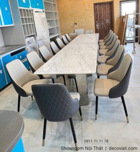Bàn Ăn 16 Ghế Mặt Đá Cẩm Thạch 2820S