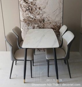 Bàn Ăn 4 Ghế 1m2 Nhỏ Gọn 2431S