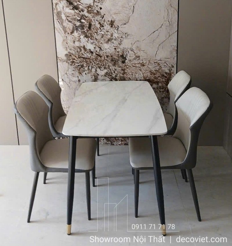 Bàn Ăn 4 Ghế 1m2 Nhỏ Gọn 2431S