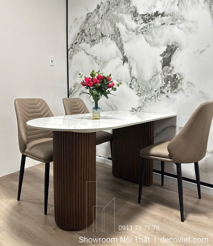 Bàn Ăn 4 Ghế Mặt Đá 2687S