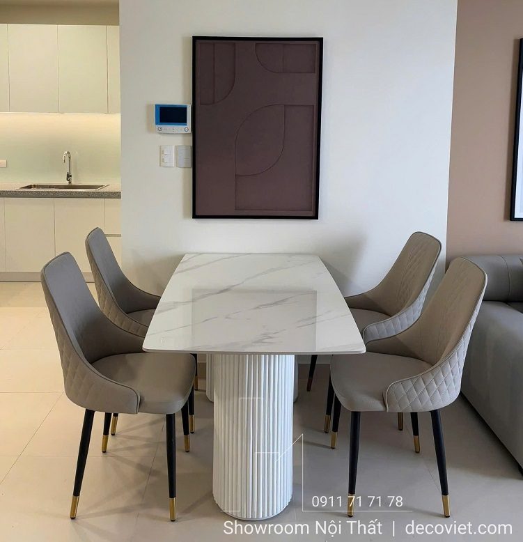 Bàn Ăn 4 Ghế Mặt Đá 2755S