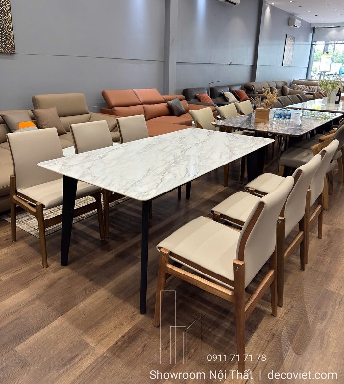 Bàn Ăn 6 Ghế Gỗ Mặt Đá 2934S