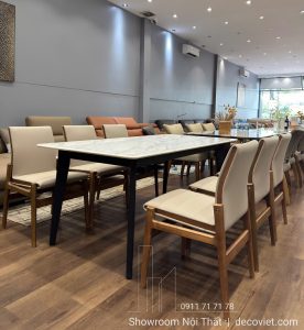 Bàn Ăn 6 Ghế Gỗ Mặt Đá 2934S