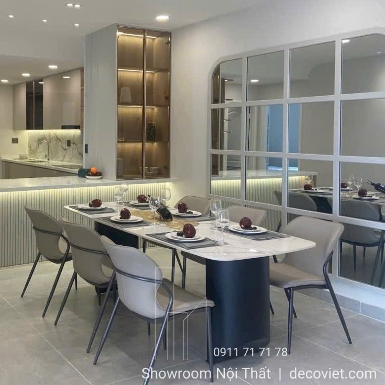 Bàn Ăn 6 Ghế Mặt Đá 2636S