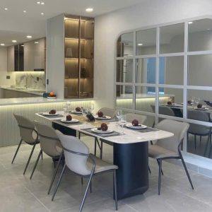 Bàn Ăn 6 Ghế Mặt Đá 2636S
