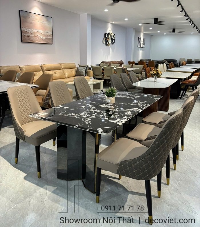Bàn Ăn 6 Ghế Mặt Đá Cao Cấp 2550S