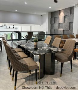 Bàn Ăn 6 Ghế Mặt Đá Cao Cấp 2550S