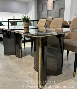 Bàn Ăn 6 Ghế Mặt Đá Cao Cấp 2550S