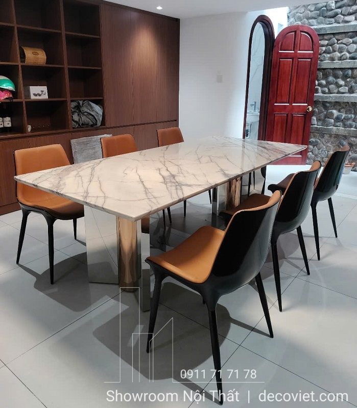 Bàn Ăn 6 Ghế Mặt Đá Cao Cấp 2645S