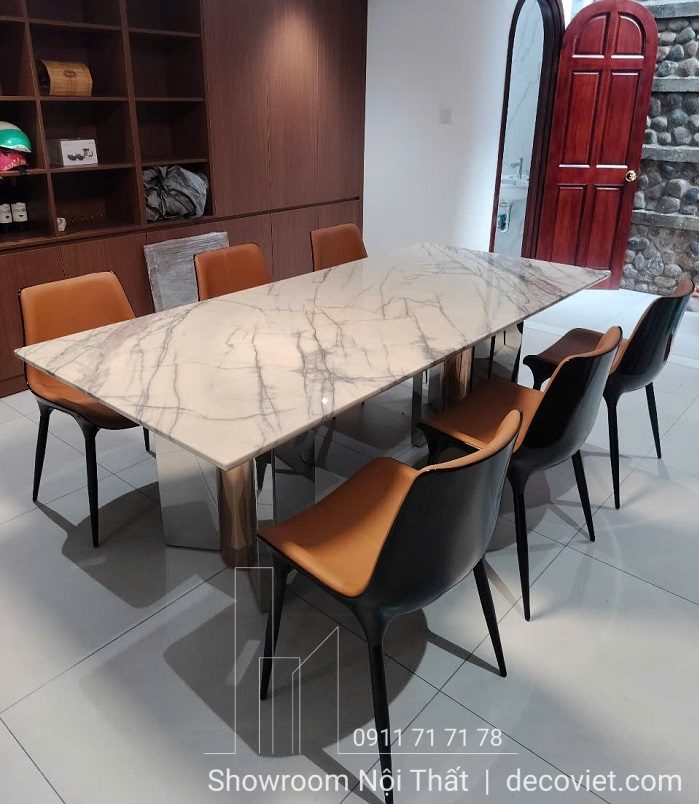 Bàn Ăn 6 Ghế Mặt Đá Cao Cấp 2645S
